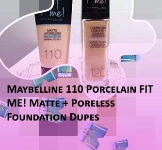 Maybelline fit me matte and poreless foundation shades swatches