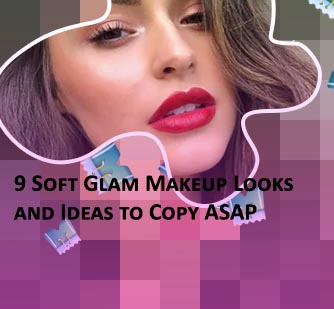 Natural makeup look with red lips